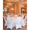 image:imageVEVOR 200 Pcs FlatFront Chair Covers Polyester Spandex Chair Cover Stretch Slipcovers Wedding Holiday Banquet Party Celebration Dining WhiteWhitea