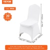 image:imageVEVOR 200 Pcs FlatFront Chair Covers Polyester Spandex Chair Cover Stretch Slipcovers Wedding Holiday Banquet Party Celebration Dining WhiteWhitea