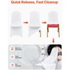 image:imageVEVOR 200 Pcs FlatFront Chair Covers Polyester Spandex Chair Cover Stretch Slipcovers Wedding Holiday Banquet Party Celebration Dining WhiteWhitea