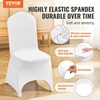 image:imageVEVOR 200 Pcs FlatFront Chair Covers Polyester Spandex Chair Cover Stretch Slipcovers Wedding Holiday Banquet Party Celebration Dining WhiteWhiteb
