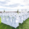 image:imageVEVOR 200 Pcs FlatFront Chair Covers Polyester Spandex Chair Cover Stretch Slipcovers Wedding Holiday Banquet Party Celebration Dining WhiteWhiteb