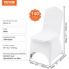 image:imageVEVOR 200 Pcs FlatFront Chair Covers Polyester Spandex Chair Cover Stretch Slipcovers Wedding Holiday Banquet Party Celebration Dining WhiteWhiteb