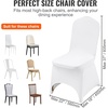 image:imageVEVOR 200 Pcs FlatFront Chair Covers Polyester Spandex Chair Cover Stretch Slipcovers Wedding Holiday Banquet Party Celebration Dining WhiteWhiteb