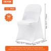 image:imageVEVOR 200 Pcs FlatFront Chair Covers Polyester Spandex Chair Cover Stretch Slipcovers Wedding Holiday Banquet Party Celebration Dining WhiteWhitec