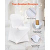 image:imageVEVOR 200 Pcs FlatFront Chair Covers Polyester Spandex Chair Cover Stretch Slipcovers Wedding Holiday Banquet Party Celebration Dining WhiteWhited