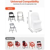 image:imageVEVOR 200 Pcs FlatFront Chair Covers Polyester Spandex Chair Cover Stretch Slipcovers Wedding Holiday Banquet Party Celebration Dining WhiteWhited