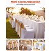 image:imageVEVOR 200 Pcs FlatFront Chair Covers Polyester Spandex Chair Cover Stretch Slipcovers Wedding Holiday Banquet Party Celebration Dining WhiteWhited