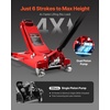 image:imageVEVOR 3 Ton Low Profile Floor Jack HeavyDuty Racing Floor Jack with Dual Pistons Quick Lift Pump Lifting Range 3351969Aluminum