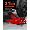 image:imageVEVOR 3 Ton Low Profile Floor Jack HeavyDuty Racing Floor Jack with Dual Pistons Quick Lift Pump Lifting Range 3351969Aluminum