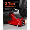 image:imageVEVOR 3 Ton Low Profile Floor Jack for All Terrain Vehicles HeavyDuty Steel Racing Jack with Quick Lift Pump 51220 Lifting Range 30 tonsred