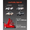 image:imageVEVOR 3 Ton Low Profile Floor Jack for All Terrain Vehicles HeavyDuty Steel Racing Jack with Quick Lift Pump 51220 Lifting Range 30 tonsred