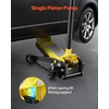 image:imageVEVOR 3 Ton Low Profile Floor Jack for All Terrain Vehicles HeavyDuty Steel Racing Jack with Quick Lift Pump 51220 Lifting Range 30 tonsyellow