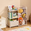 image:imageVEVOR 3Tier Kids Bookshelf Toy Storage Organizer for Toddler Book Shelf for Kids Rooms with Sling Book Rack and Storage Bag Kids Storage Book Shelves for Kids Room Playroom Kindergarten NurseryToy Organizer with Fabric Drawer