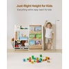 image:imageVEVOR 3Tier Kids Bookshelf Toy Storage Organizer for Toddler Book Shelf for Kids Rooms with Sling Book Rack and Storage Bag Kids Storage Book Shelves for Kids Room Playroom Kindergarten NurseryKids Bookshelf with Toy Storage