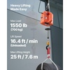 image:imageVEVOR 3in1 Electric Hoist Winch 1100 lbs Capacity 1500W Portable Electric Power Winch 25 ft Lifting Height 164 ftmin with Manual Wired amp Wireless Remote Control for Factory Warehouss GarageOrange