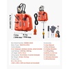 image:imageVEVOR 3in1 Electric Hoist Winch 1100 lbs Capacity 1500W Portable Electric Power Winch 25 ft Lifting Height 164 ftmin with Manual Wired amp Wireless Remote Control for Factory Warehouss GarageOrange