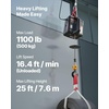 image:imageVEVOR 3in1 Electric Hoist Winch 1100 lbs Capacity 1500W Portable Electric Power Winch 25 ft Lifting Height 164 ftmin with Manual Wired amp Wireless Remote Control for Factory Warehouss GarageBlack