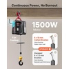 image:imageVEVOR 3in1 Electric Hoist Winch 1100 lbs Capacity 1500W Portable Electric Power Winch 25 ft Lifting Height 164 ftmin with Manual Wired amp Wireless Remote Control for Factory Warehouss GarageBlack