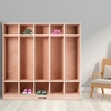 image:imageVEVOR 5Section Classroom Coat Locker 10 Cubbies for Daycare Classroom Cubbies with 4 Casters amp 5 Hooks Daycare Furniture for Home School Nursery Kindergarten