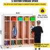 image:imageVEVOR 5Section Classroom Coat Locker 10 Cubbies for Daycare Classroom Cubbies with 4 Casters amp 5 Hooks Daycare Furniture for Home School Nursery Kindergarten