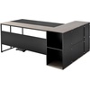 image:imageVEVOR 63 LShaped Executive Desk Large Office Desk with Drawers File Storage Cabinet Detachable 350 LBS Load Capacity Corner Table Easy Assembly Business Furniture Workstation for Home Office7153
