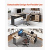 image:imageVEVOR 63 LShaped Executive Desk Large Office Desk with Drawers File Storage Cabinet Detachable 350 LBS Load Capacity Corner Table Easy Assembly Business Furniture Workstation for Home Office63315393157
