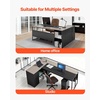 image:imageVEVOR 63 LShaped Executive Desk Large Office Desk with Drawers File Storage Cabinet Detachable 350 LBS Load Capacity Corner Table Easy Assembly Business Furniture Workstation for Home Office7153
