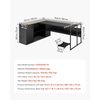 image:imageVEVOR 63 LShaped Executive Desk Large Office Desk with Drawers File Storage Cabinet Detachable 350 LBS Load Capacity Corner Table Easy Assembly Business Furniture Workstation for Home Office7153