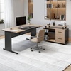 image:imageVEVOR 63 LShaped Executive Desk Large Office Desk with Drawers File Storage Cabinet Detachable 350 LBS Load Capacity Corner Table Easy Assembly Business Furniture Workstation for Home Office63315393157