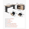 image:imageVEVOR 63 LShaped Executive Desk Large Office Desk with Drawers File Storage Cabinet Detachable 350 LBS Load Capacity Corner Table Easy Assembly Business Furniture Workstation for Home Office63315393157