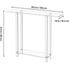 image:imageVEVOR Acrylic Narrow Console Table for Entryway Clear Skinny Entry Side Table 2Tier Modern Transparent Sofa End Table Square Legs for Hallway Foyer Living Room 76 D x 394 W x 315 H