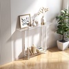 image:imageVEVOR Acrylic Narrow Console Table for Entryway Clear Skinny Entry Side Table 2Tier Modern Transparent Sofa End Table Square Legs for Hallway Foyer Living Room 76 D x 394 W x 315 H