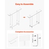 image:imageVEVOR Acrylic Narrow Console Table for Entryway Clear Skinny Entry Side Table 2Tier Modern Transparent Sofa End Table Square Legs for Hallway Foyer Living Room 76 D x 394 W x 315 H