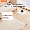 image:imageVEVOR Acrylic Side Table Set of 2 Clear End Table 18mm Thicker 18 H Modern Nightstand Used in Living Room amp Bedroom Bathroom Home Decor for Drink Coffee Snack OnePiece No Assembly RequiredSide Table Set 2