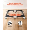 image:imageVEVOR All Stainless Steel Washing Machine Dolly Cart 1200lbs Heavy Duty Furniture Dolly Adjustable Fridge Stand Base with 4 Lockble Twin Wheels and 2 Strong Feet for Washer Refrigerator and Dryer23in366in