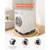 image:imageVEVOR All Stainless Steel Washing Machine Dolly Cart 1200lbs Heavy Duty Furniture Dolly Adjustable Fridge Stand Base with 4 Lockble Twin Wheels and 2 Strong Feet for Washer Refrigerator and Dryer23in366in