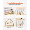 image:imageVEVOR Baby Changing Table Foldable Diaper Change Station with 2 Fabric Drawers Side Basket and Hanging Rod Adjustable Height Changing Table with Lockable Wheels and 2 Star Toys Light GrayBeige