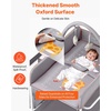 image:imageVEVOR Baby Changing Table Foldable Diaper Change Station with 2 Fabric Drawers Side Basket and Hanging Rod Adjustable Height Changing Table with Lockable Wheels and 2 Star Toys Light Graylight gray