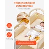 image:imageVEVOR Baby Changing Table Foldable Diaper Change Station with 2 Fabric Drawers Side Basket and Hanging Rod Adjustable Height Changing Table with Lockable Wheels and 2 Star Toys Light GrayBeige