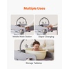 image:imageVEVOR Baby Changing Table Foldable Diaper Change Station with 2 Fabric Drawers Side Basket and Hanging Rod Adjustable Height Changing Table with Lockable Wheels and 2 Star Toys Light Graylight gray