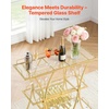 image:imageVEVOR Bar Cart 2 Tiers Home Kitchen Serving Carts Modern Rolling Utility Station on Wheels Drink Beverage Trolley with Mirrored Glass Shelves Wine Rack Glass Holder for Living Dining Room GoldGold