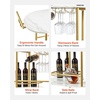 image:imageVEVOR Bar Cart 2 Tiers Home Kitchen Serving Carts Modern Rolling Utility Station on Wheels Drink Beverage Trolley with Mirrored Glass Shelves Wine Rack Glass Holder for Living Dining Room GoldGold