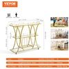 image:imageVEVOR Bar Cart 2 Tiers Home Kitchen Serving Carts Modern Rolling Utility Station on Wheels Drink Beverage Trolley with Mirrored Glass Shelves Wine Rack Glass Holder for Living Dining Room GoldGold