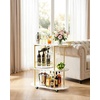 image:imageVEVOR Bar Cart 2 Tiers Home Kitchen Serving Carts Modern Rolling Utility Station on Wheels Drink Beverage Trolley with Mirrored Glass Shelves Wine Rack Glass Holder for Living Dining Room GoldGold