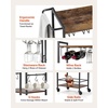 image:imageVEVOR Bar Cart 2 Tiers Home Kitchen Serving Carts Modern Rolling Utility Station on Wheels Drink Beverage Trolley with Mirrored Glass Shelves Wine Rack Glass Holder for Living Dining Room GoldRustic Brown and Black