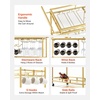image:imageVEVOR Bar Cart 2 Tiers Home Kitchen Serving Carts Modern Rolling Utility Station on Wheels Drink Beverage Trolley with Mirrored Glass Shelves Wine Rack Glass Holder for Living Dining Room GoldGold