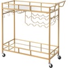 image:imageVEVOR Bar Cart 2 Tiers Home Kitchen Serving Carts Modern Rolling Utility Station on Wheels Drink Beverage Trolley with Mirrored Glass Shelves Wine Rack Glass Holder for Living Dining Room GoldGold