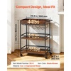 image:imageVEVOR Bar Cart 2 Tiers Home Kitchen Serving Carts Modern Rolling Utility Station on Wheels Drink Beverage Trolley with Mirrored Glass Shelves Wine Rack Glass Holder for Living Dining Room GoldRustic Brown and Black