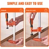 image:imageVEVOR Bar Clamps for Woodworking 2Pack 6 inch and 2Pack 12 inch Lockable FClamp with 600 lbs Load Limit 212 inch Depth Cast Iron and Carbon Steel Wood Clamps for Woodworking Metal WorkingMediumDuty