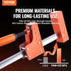 image:imageVEVOR Bar Clamps for Woodworking 2Pack 6 inch and 2Pack 12 inch Lockable FClamp with 600 lbs Load Limit 212 inch Depth Cast Iron and Carbon Steel Wood Clamps for Woodworking Metal WorkingHeavyDuty